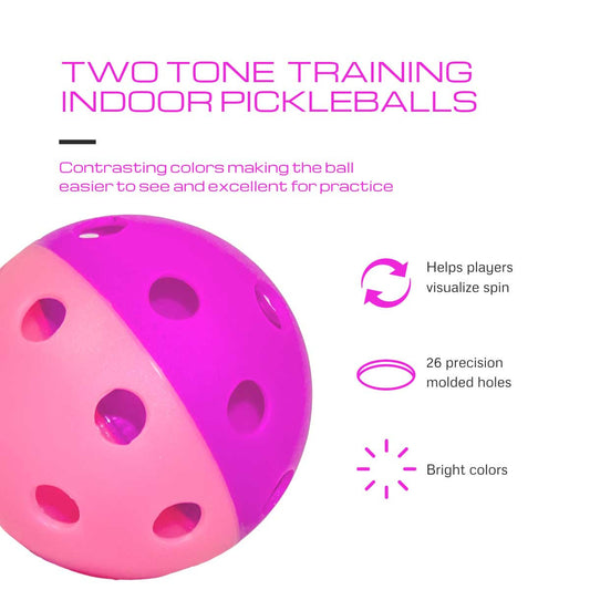 GAMMA Two-tone indoor training pickleball 3-pack