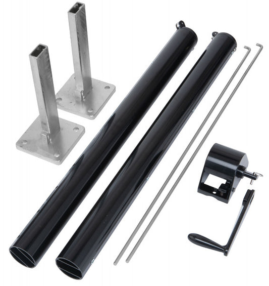 Netstolper og net til pickleball med bundplade