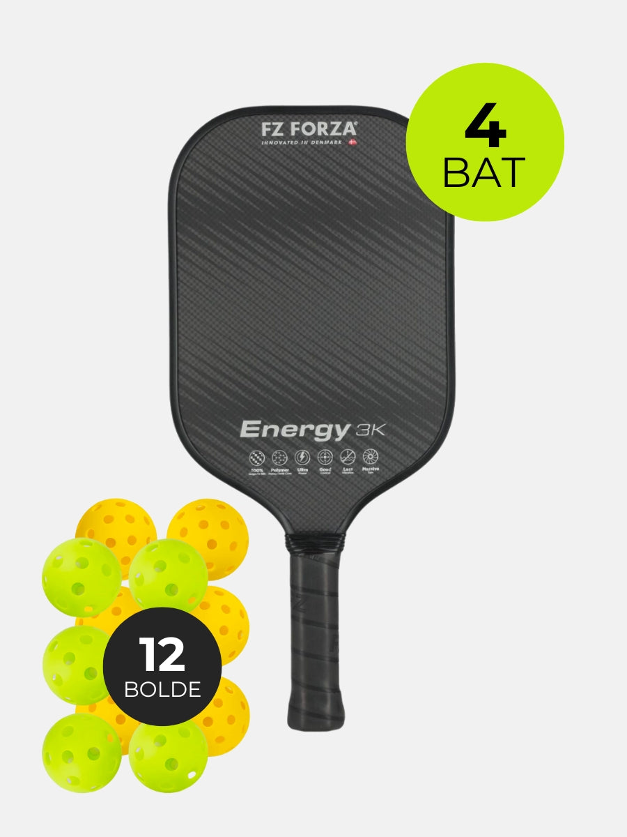 4 x FZ FORZA Energy 3K + 12 Pickleball bolde